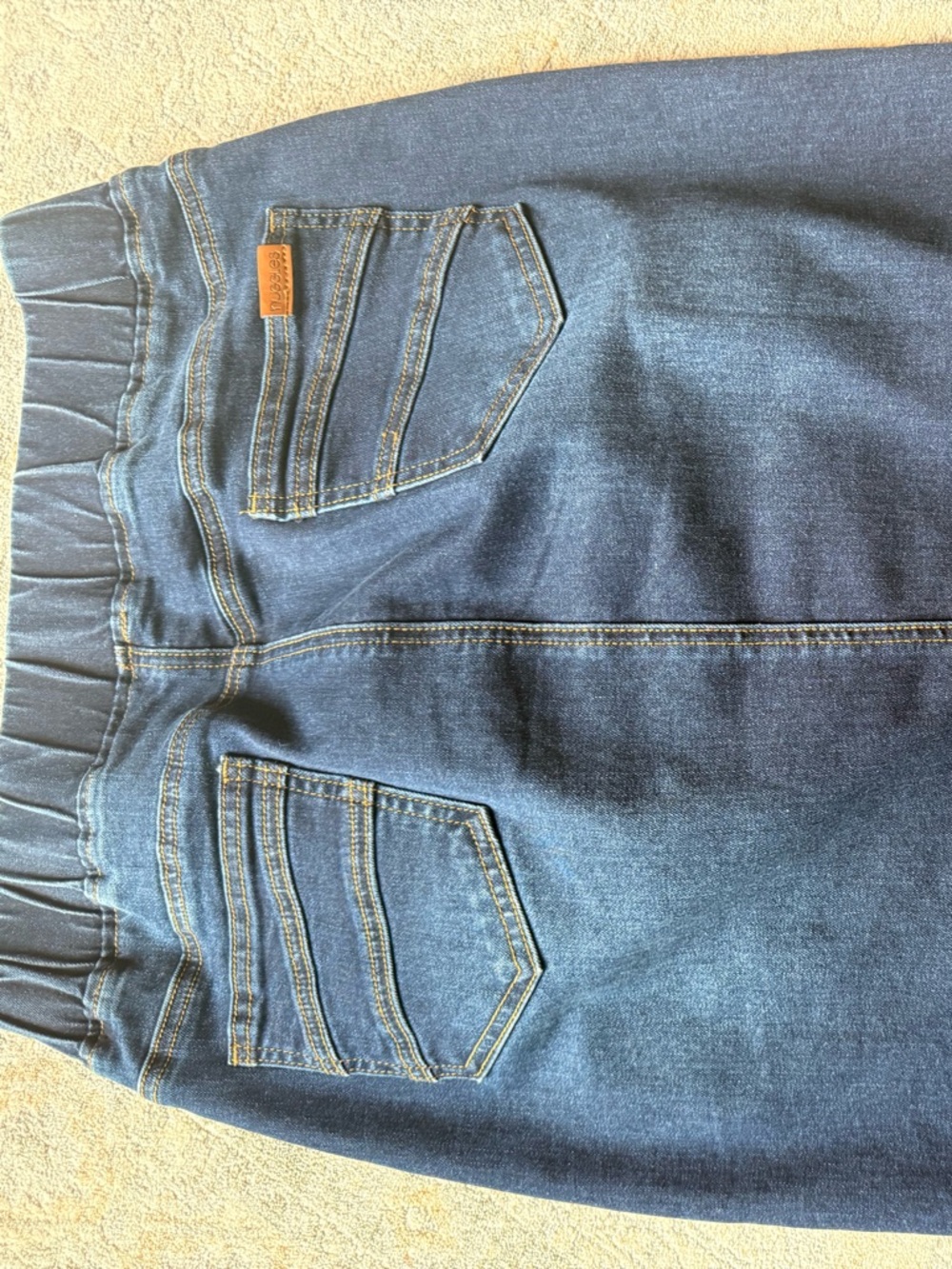Nuggles Classic Dark Blue Denim Pencil Skirt - Picture 4 of 9